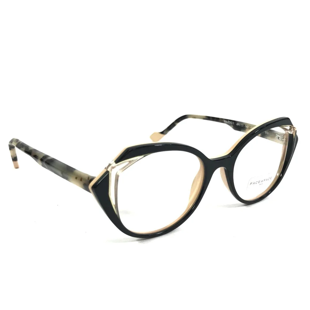 Face A Face Eyeglasses Frames KALEDO 1 COL 6091 EQ Black Tortoise 49-17-142
